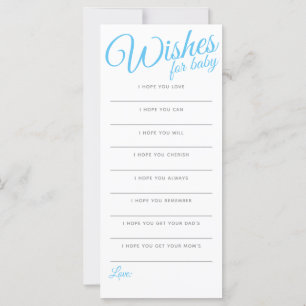 Voeux pour bébé garçon, bleu, rayures, baby shower