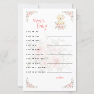 Vœux pour bébé Jeu de Baby Shower — Golden Girl