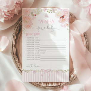 Vœux pour bébé Love Bug Carte de Vœux Fleurie pour