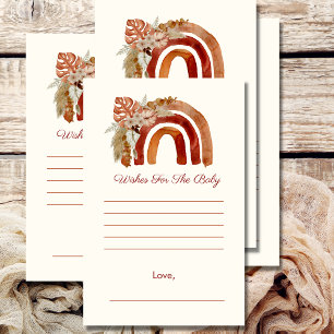Voeux Pour Bébé Terre Tone Boho Rainbow Tropical