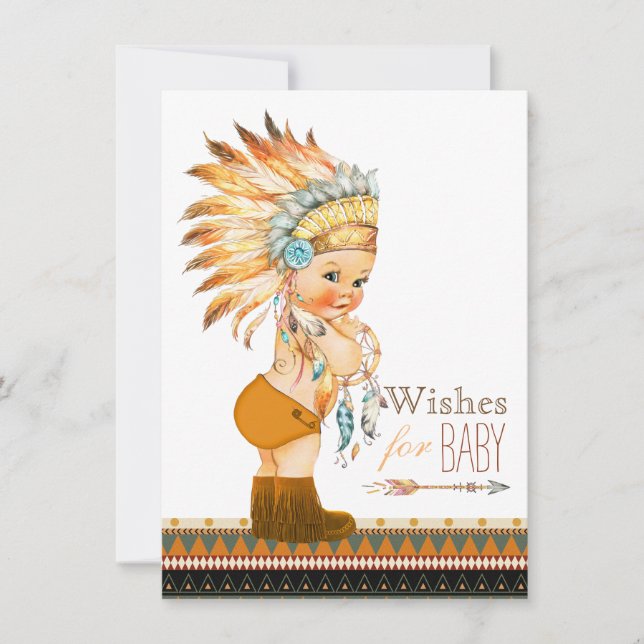 Voeux pour bébé Wild et Baby shower garçon libre (Devant)