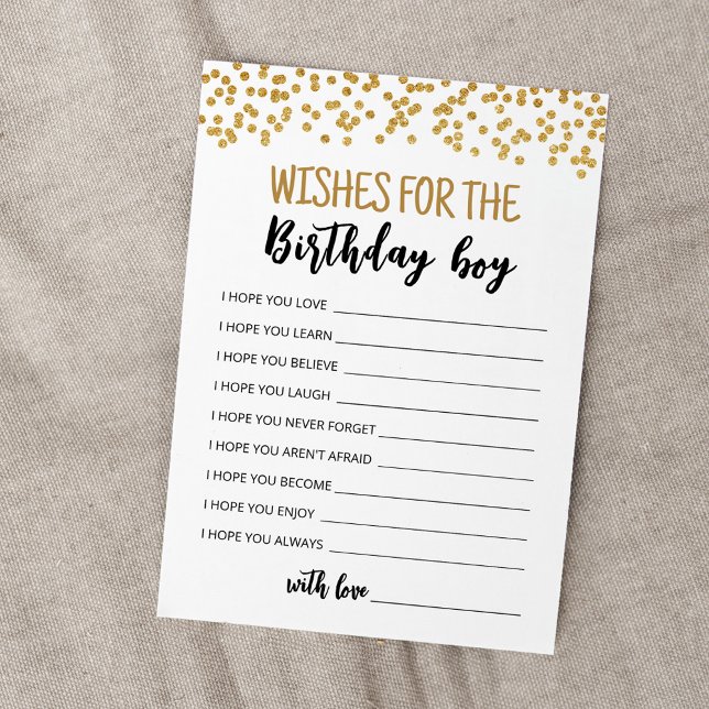 Vœux pour la carte de fête d'anniversaire du garço (Créateur téléchargé)