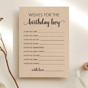 Voeux pour l'Anniversaire garçon Carte de fête d'a