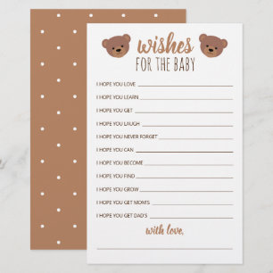 Vœux pour le bébé pour la baby shower et l'anniver
