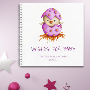 Voeux roses pour bébé Baby shower d'oiseaux livre