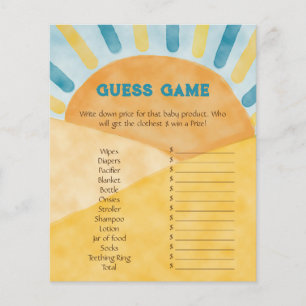 Voici Blue Ray Sunshine Baby shower Guess Jeu