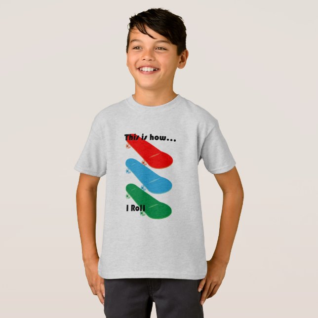 Voici comment je roule Design - T-shirt de base po (Devant entier)