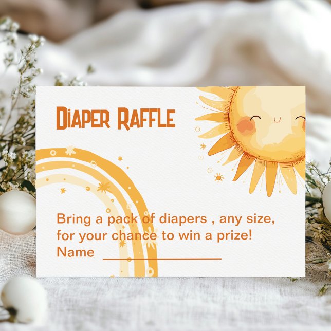 Voici la carte de boîtier du baby shower Sun Boho (Sun baby shower invitation )