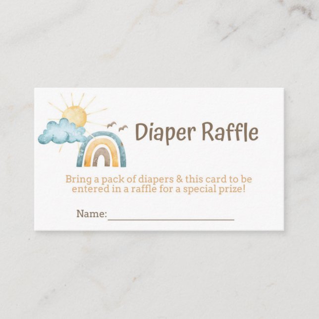 Voici La Carte Fils Déchets Raffle Card (Devant)