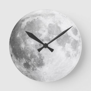Voici La Lune / Pleine lune Mur Horloge