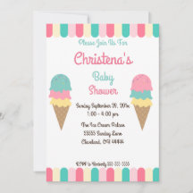 Voici la Scoop! Invitation pour une Baby Shower su