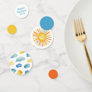 Voici la table de Baby shower Son Confetti