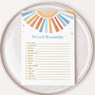 Voici le Baby shower Fils Word Scramble Jeu
