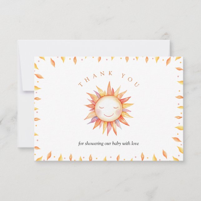 Voici le Carte de remerciements du Baby shower Son (Devant)