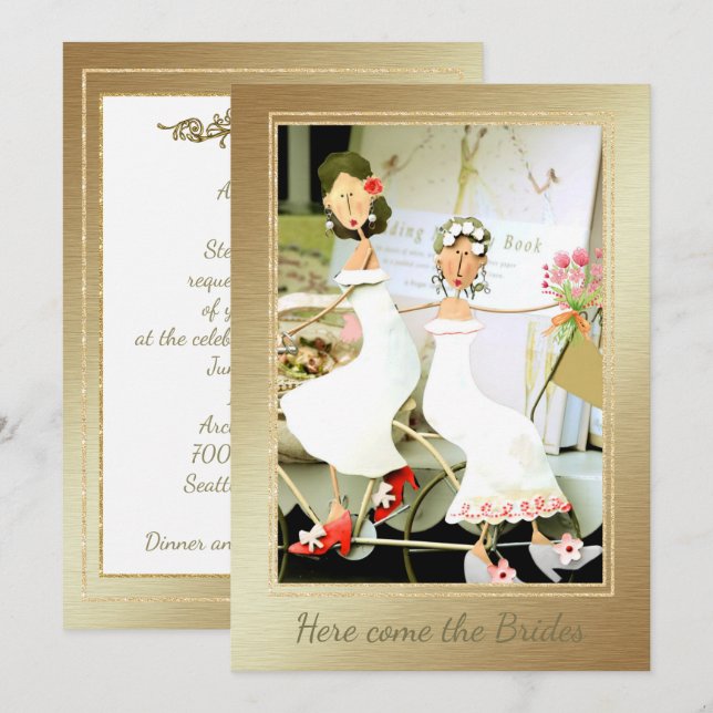 Voici le Faire-part de mariage des Brides (Devant / Derrière)