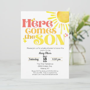 Voici le fils Baby shower Invitation garçon Fils