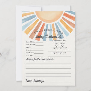 Voici le fils Conseils ensoleillés pour carte de b