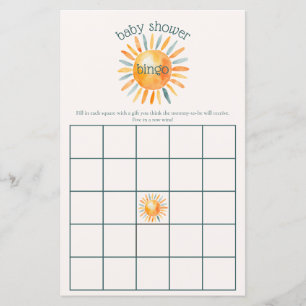 Voici le Jeu de Bingo Fils Bébé garçon Douche Bing