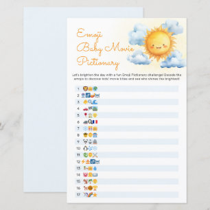 Voici le jeu de Pictionary pour Baby Shower "Here