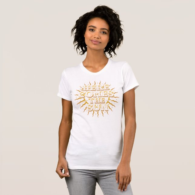 Voici Le T-Shirt Blanc Soleil (Devant entier)