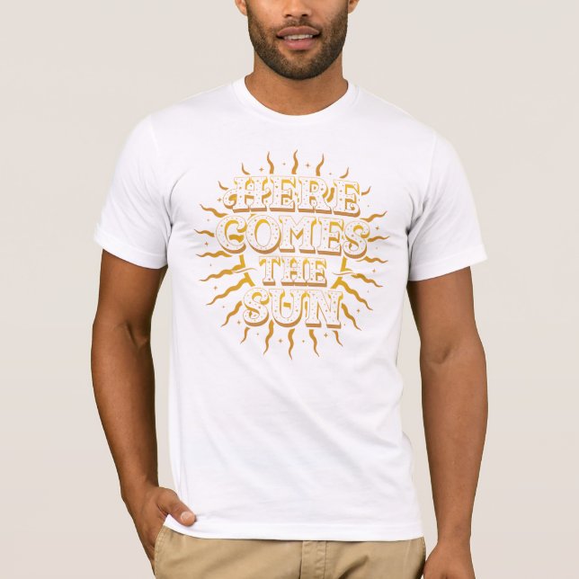 Voici Le T-Shirt Blanc Soleil (Devant)