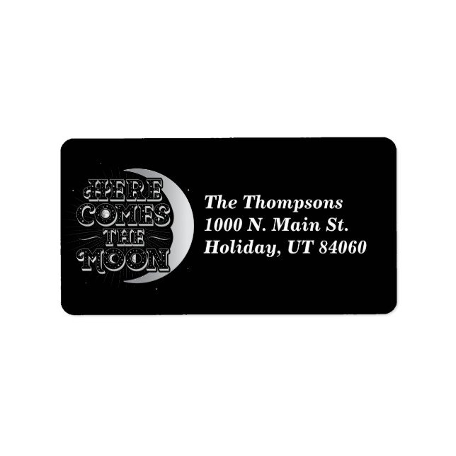Voici Les Étiquettes Lune / Adresse De Retour (Devant)