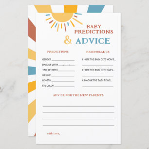 Voici les prédictions et conseils du bébé Fils