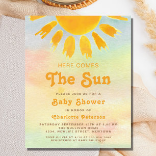 Voici L'Invitation Du Baby shower Soleil