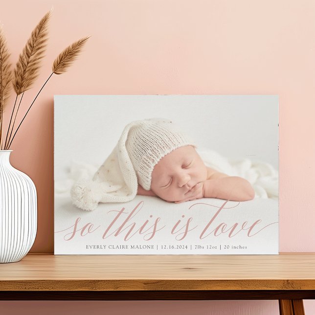 Voici Love Photo Faire-part de naissance (Créateur téléchargé)