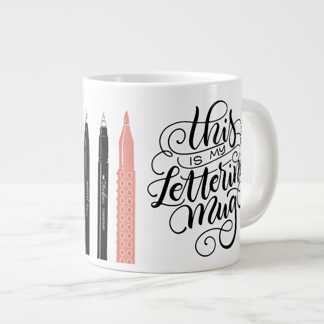 Voici ma tasse de lettres - stylos à pinces (Devant droit)