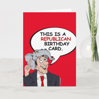Voici une carte d'anniversaire républicaine