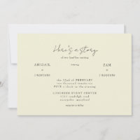 Voici une histoire Faire-part de mariage jaune