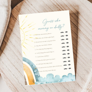 Voici venir le fils Baby Shower Jeu de devinette