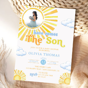 Voici venir le fils Invitation à la baby shower Su