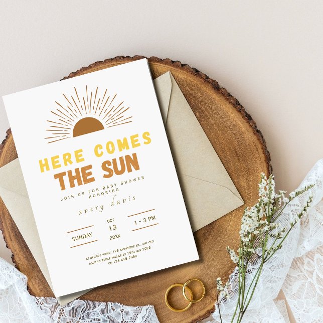 Voici venir le Fils Invitation de Baby Shower boho (Créateur téléchargé)