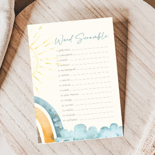 Voici venir le fils Jeu de mots mêlés Baby Shower