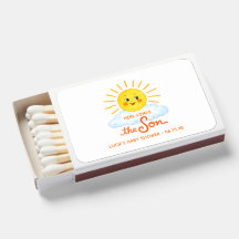Voici venir le fils Shower bébé soleil dessiné à l