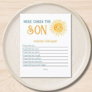 Voici venir le fils Vœux pour jeu de Baby Shower