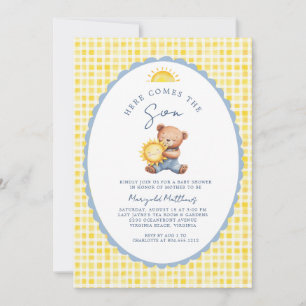Voici venir le petit ours Invitation à la baby sho