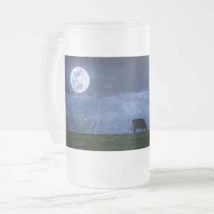 Voie Lactée Bétail Lune Verre Frosted Beer Mug