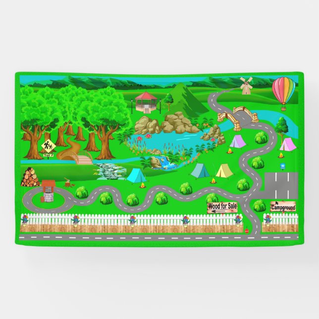 Voies de camping pour voitures 3x5 Bannière (Horizontal)