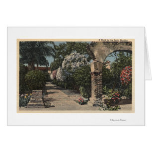 Voies du jardin de mission de patio