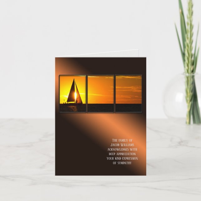 voile coucher de soleil sympathie Merci de la fami (Devant)