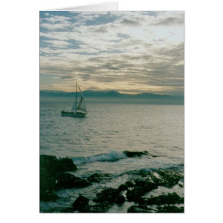 Voile de soirée d'hiver sur la Côte Pacifique