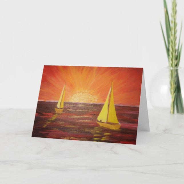 Voile du soir - Carte de voeux (Devant)