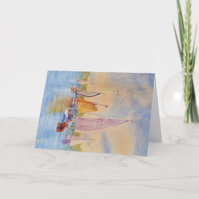 Voile Mt Desert Est Maine Carte de voeux pliée (Devant)