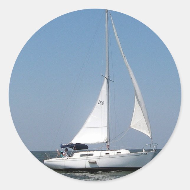 Voile sur le lac Pontchartrain Stickers (Devant)