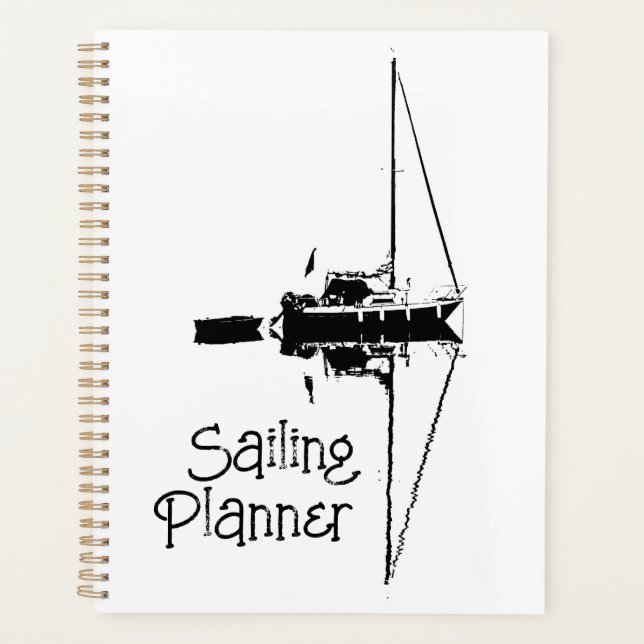 Voile Yacht avec sa réflexion sur une mer calme (Devant)