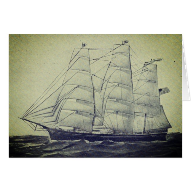 Voilier Clipper Young America 1853 (Devant horizontal)