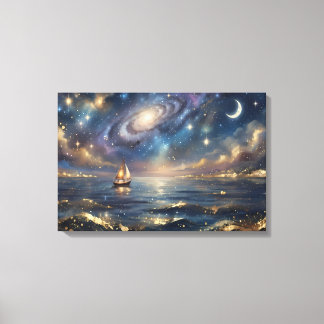 Voilier de toile tendue de galaxie magique - Rêveu